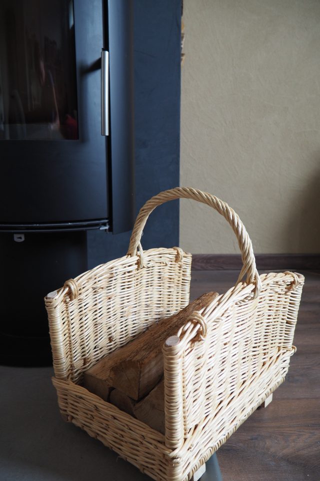 Panier à bois côtés arrondis