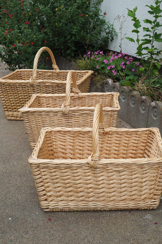 3 paniers à commissions rectangulaires